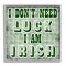 Stupell Industries Don't Need Luck I'm Irish Funny Plaid Black Framed Giclee Art